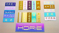 Colored name plates